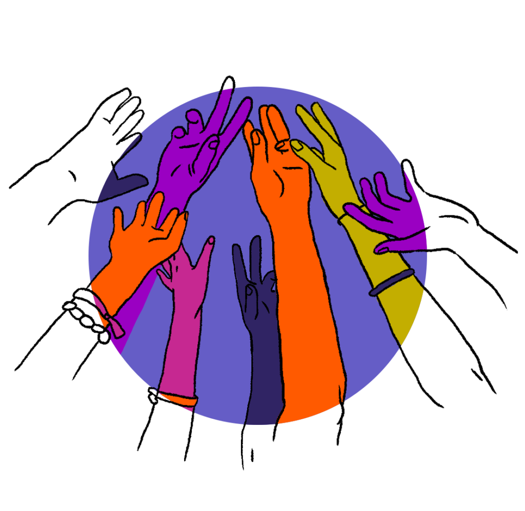 Hands in the air illustration