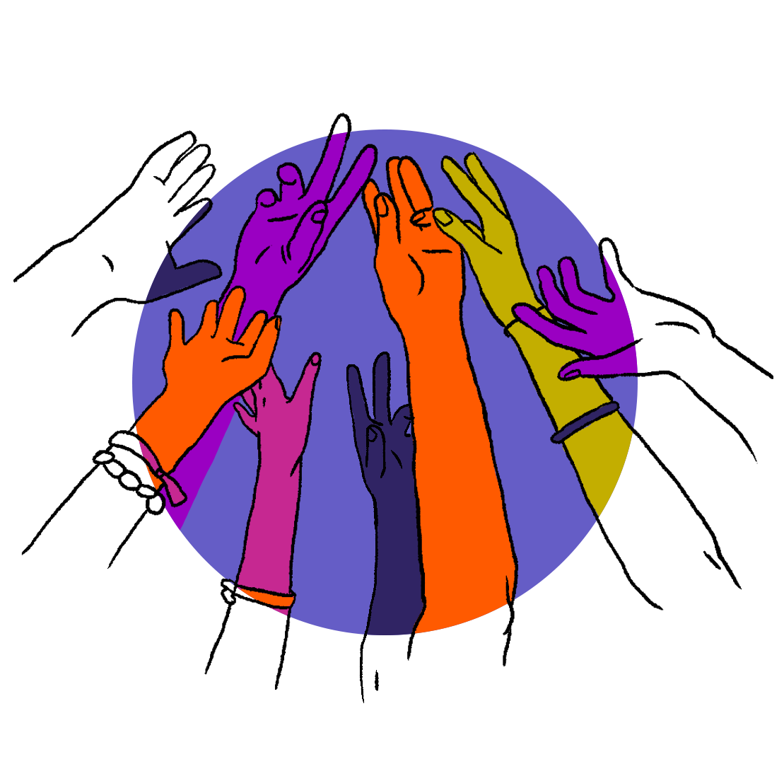 Hands in the air illustration