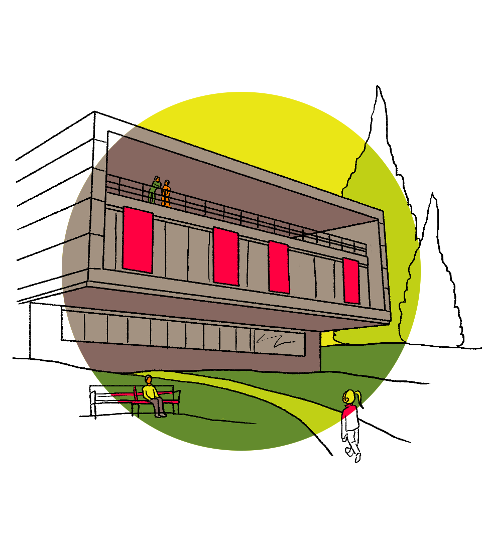 Modern building illustration